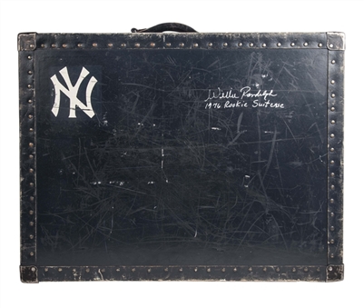 1976 Willie Randolph Rookie Season Signed First New York Yankees Traveling Suitcase (Randolph LOA) 